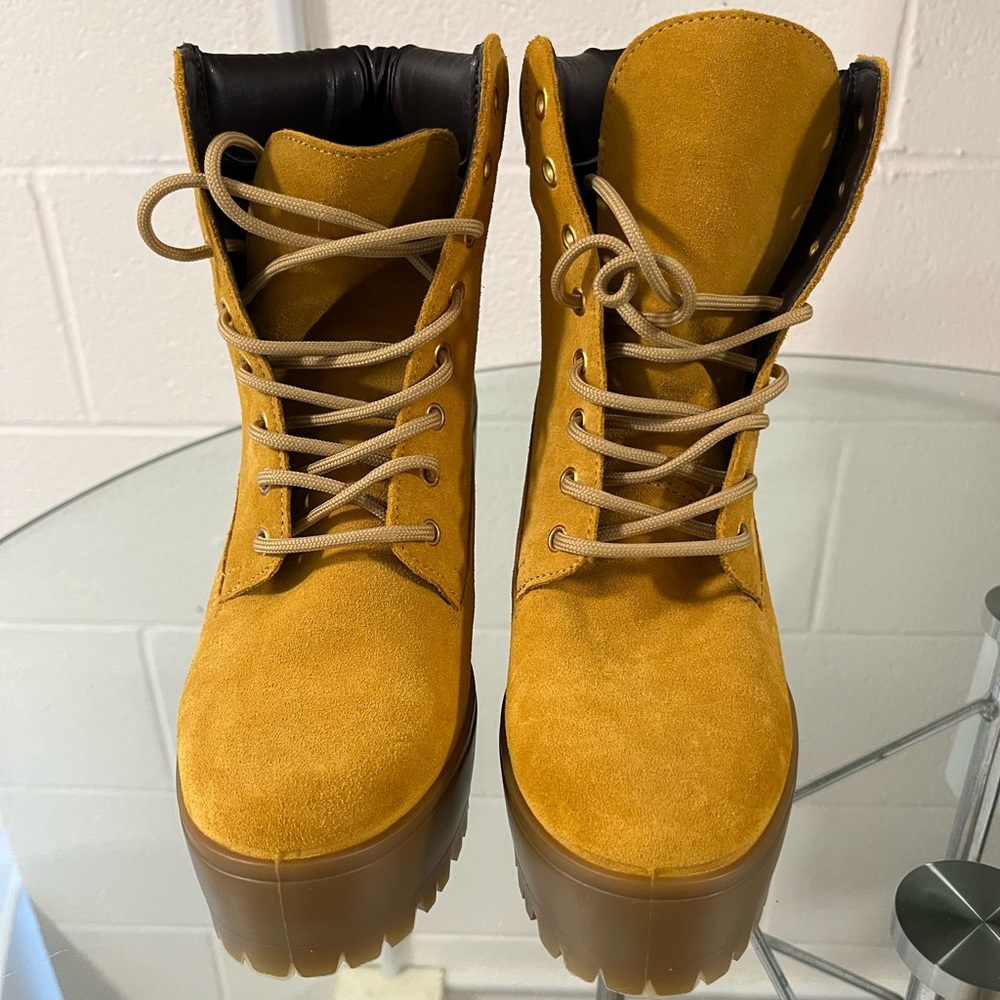 Suede Platform Ankle Boots